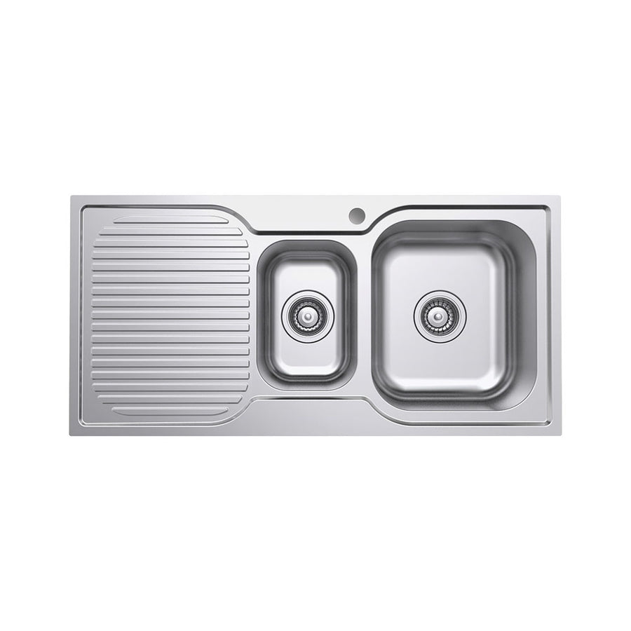Tiva 980 1.5 Kitchen Sink with Drainer, Right Bowl