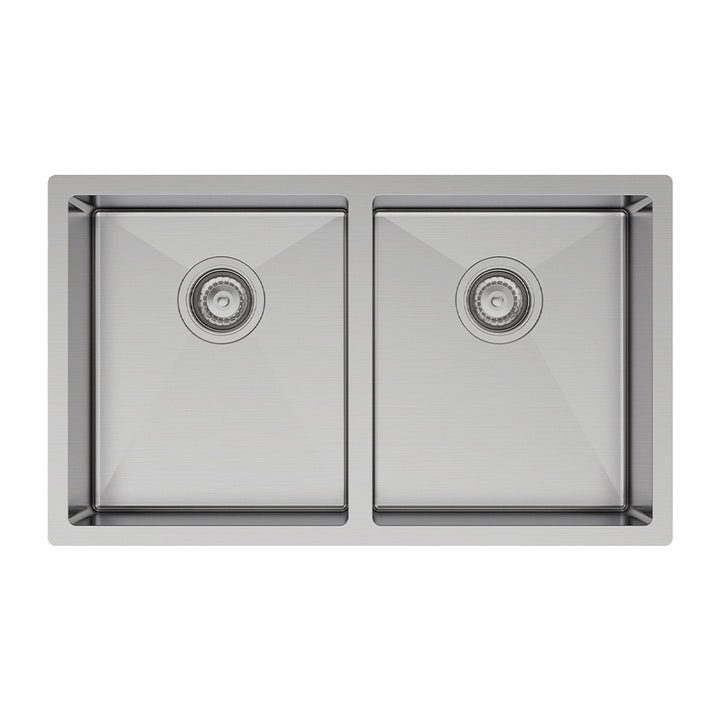 Hana 27L/27L Double Kitchen Sink, Stainless Steel– Pilbara Bathroom Warehouse Perth and regional Western Australia