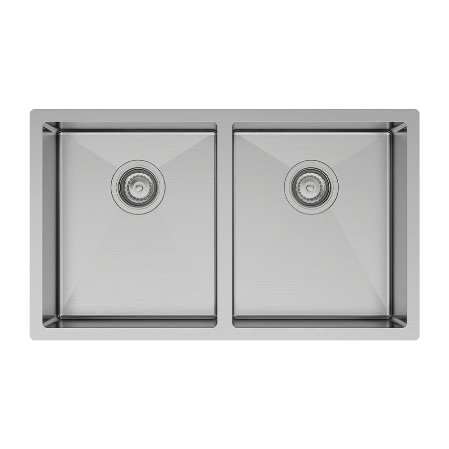 Hana 27L/27L Double Kitchen Sink, Stainless Steel– Pilbara Bathroom Warehouse Perth and regional Western Australia