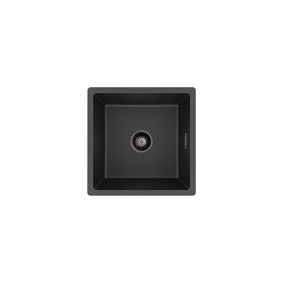 Kuro Granite 33L Single Bowl Kitchen Sink – Matte Black | Pilbara Bathroom Warehouse Perth and regional Western Australia