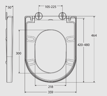 Universal Toilet Seat, Gloss White