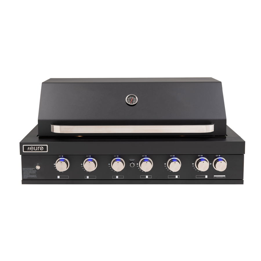6 Burners Built-in BBQ and Hood 1200mm Blue LED Round Knob Black ***WITH Flame Failure*** | Pilbara Bathroom Warehouse - Perth, Western Australia
