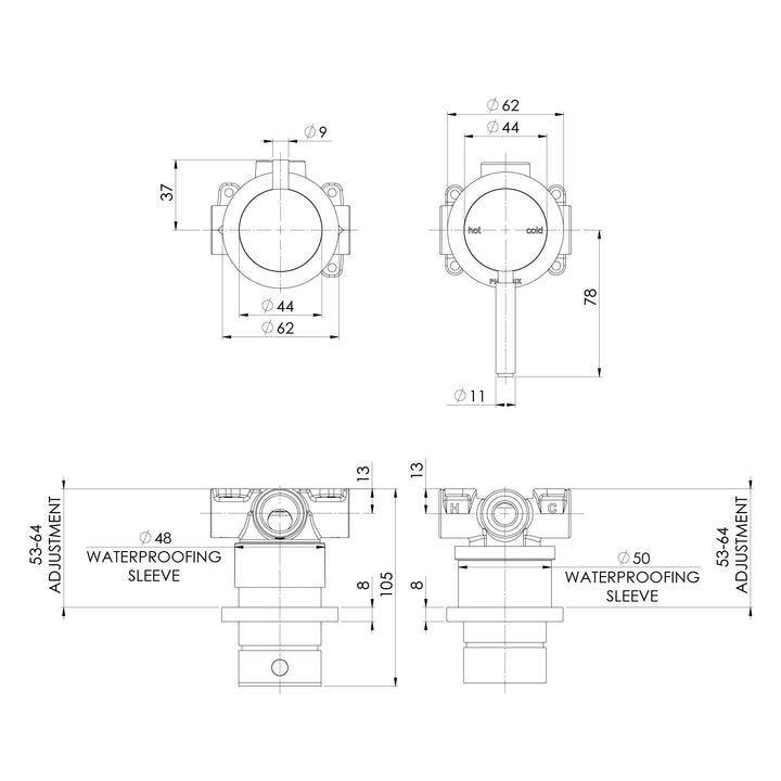 Vivid MKII SwitchMix Shower / Bath Diverter Mixer (Fit-Off Kit Only) – Lead Free
