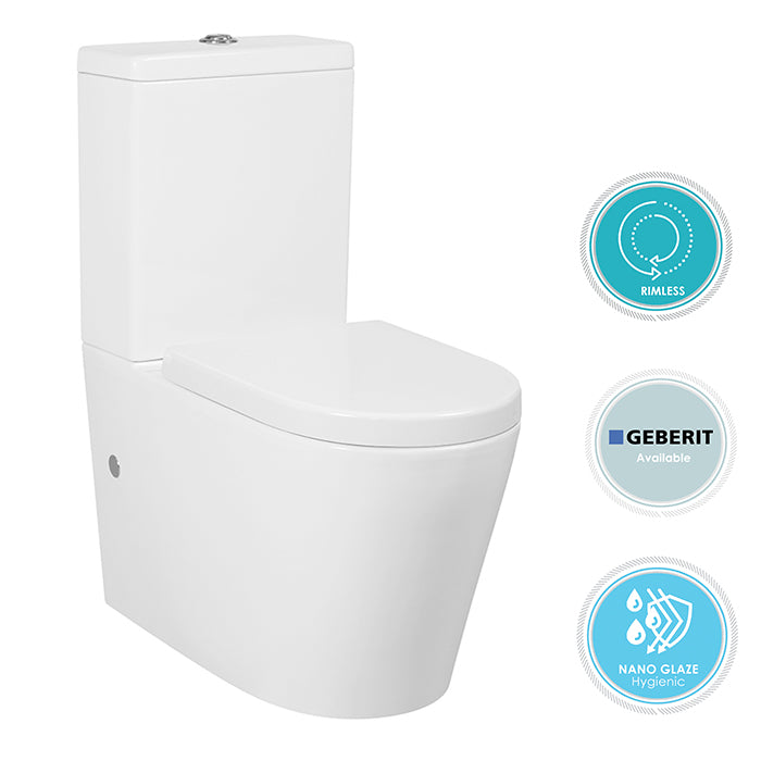 Alzano Rimless Toilet Suite Thick Seat / R&T Cistern