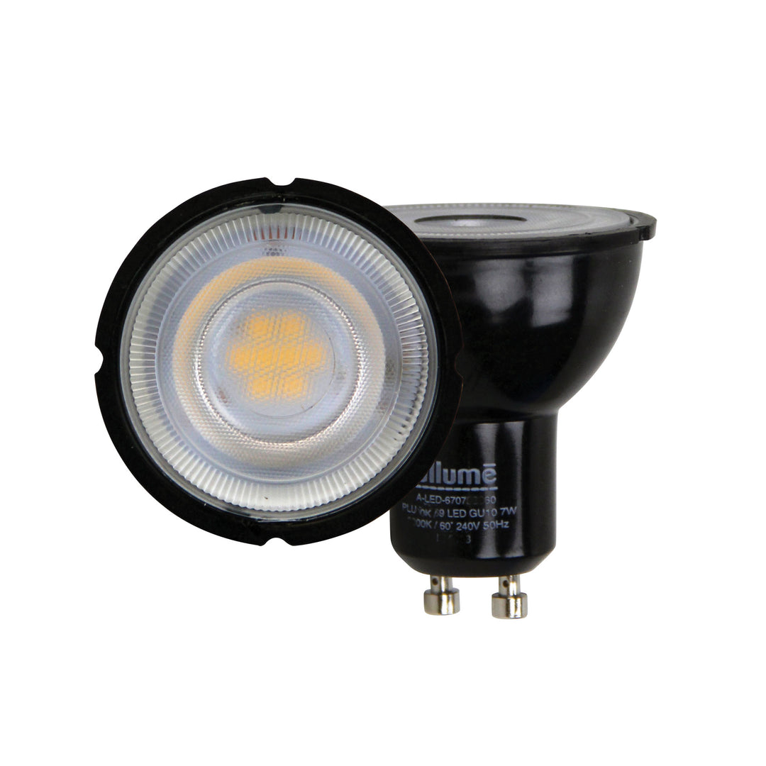 7W GU10 LED 4000K Black Lamp