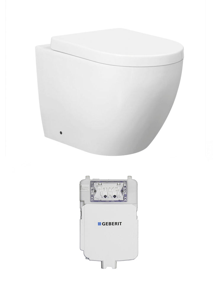 Voghera Wall face Pan Thick seat and Geberit Cistern only (Button Order Separately)