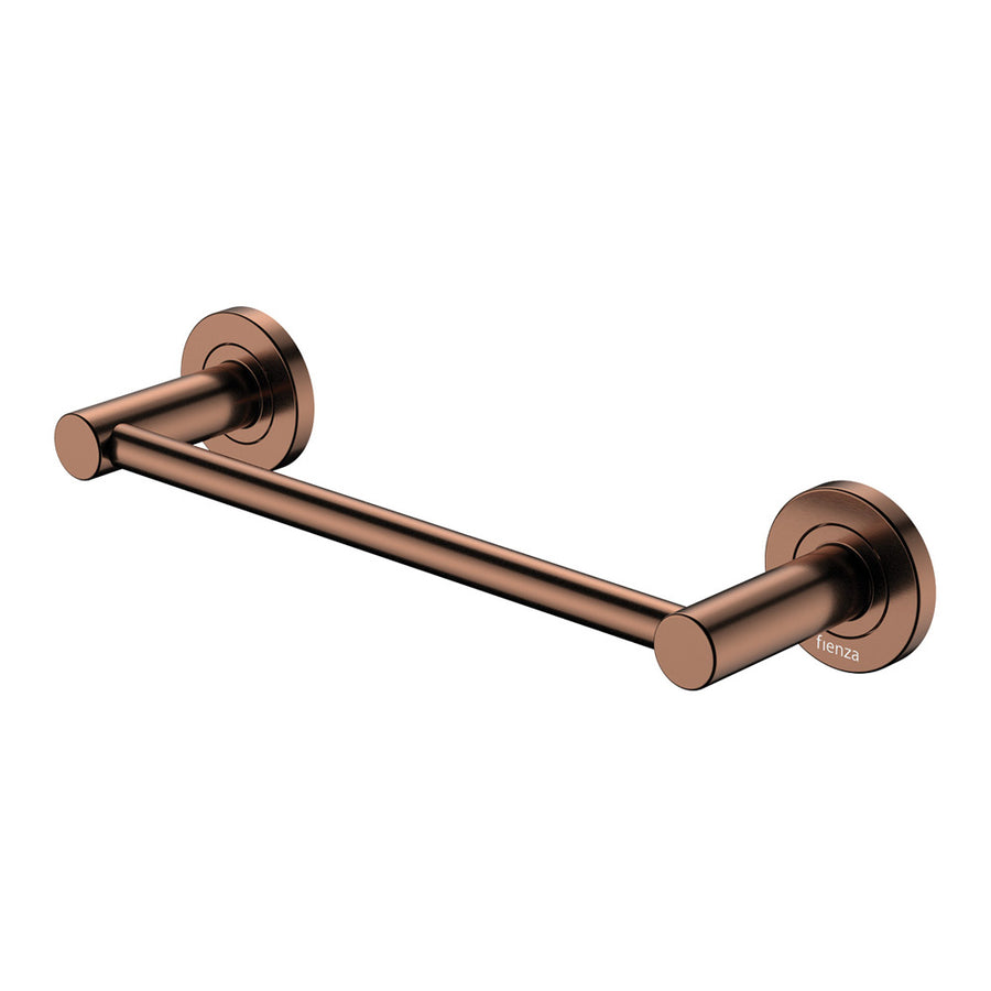 Kaya Single Towel Rail – 300mm, Brushed Copper | Pilbara Bathroom Warehouse Perth and regional Western Australia