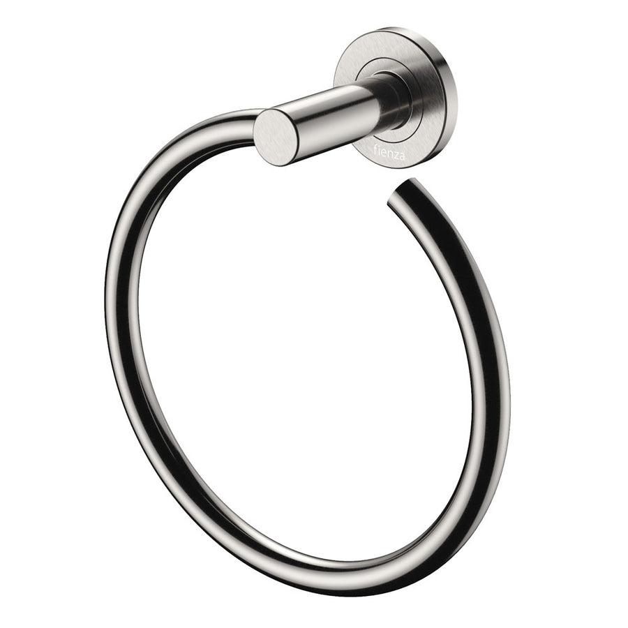 Kaya Hand Towel Ring – Brushed Nickel | Pilbara Bathroom Warehouse Perth and regional Western Australia