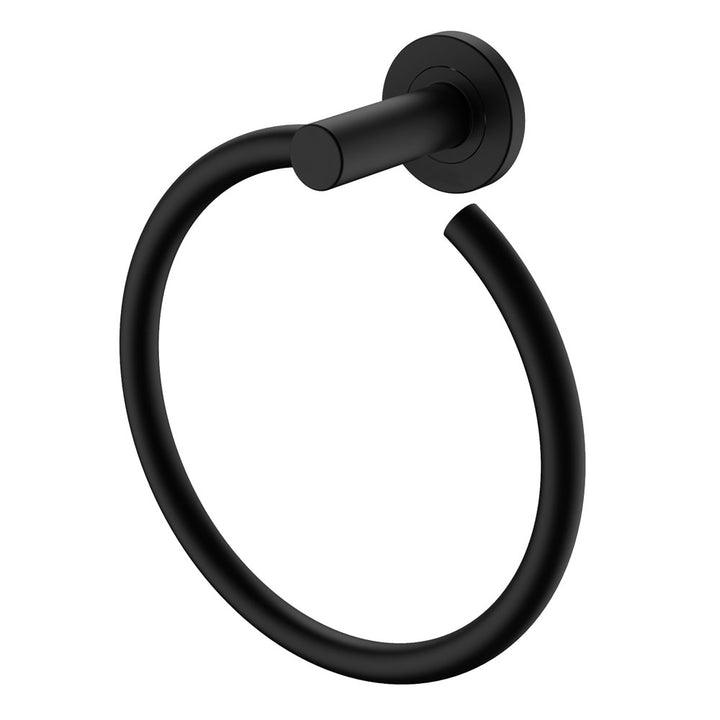 Kaya Hand Towel Ring – Matte Black | Pilbara Bathroom Warehouse Perth and regional Western Australia