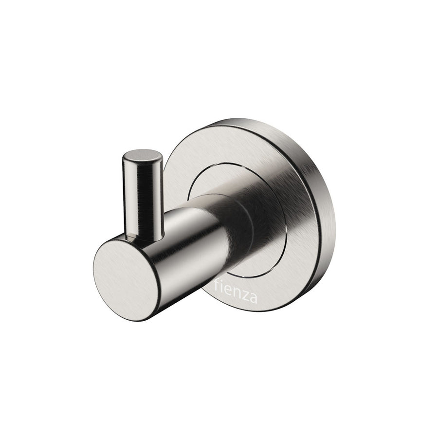 Kaya Robe Hook – Brushed Nickel | Pilbara Bathroom Warehouse Perth and regional Western Australia