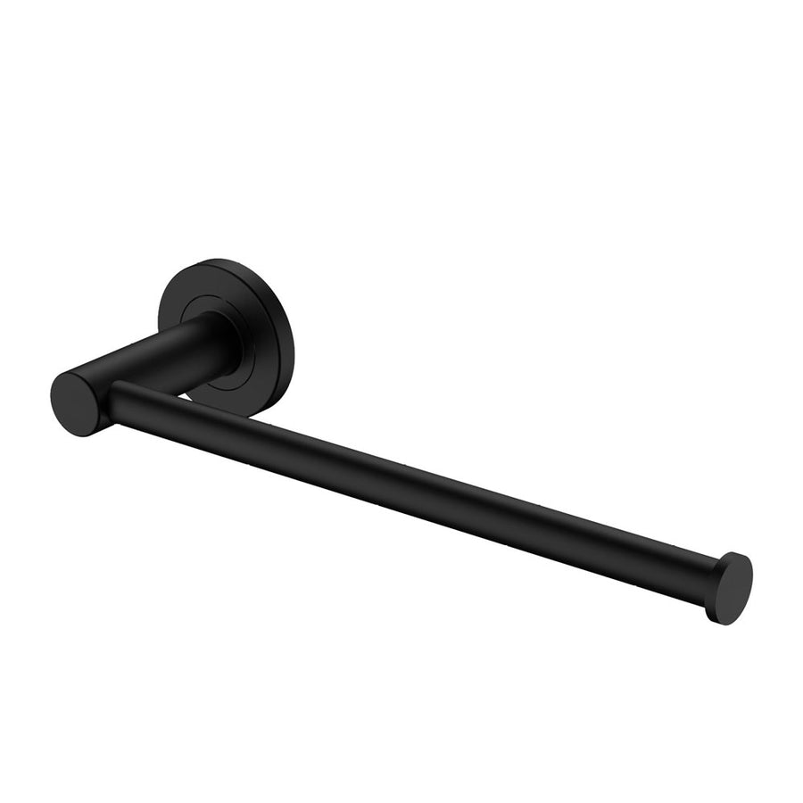 Kaya Hand Towel Rail / Toilet Roll Holder – Matte Black | Pilbara Bathroom Warehouse Perth and regional Western Australia