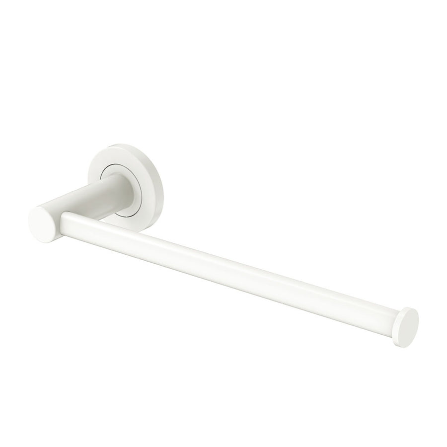 Kaya Hand Towel Rail / Toilet Roll Holder – Matte White | Pilbara Bathroom Warehouse Perth and regional Western Australia