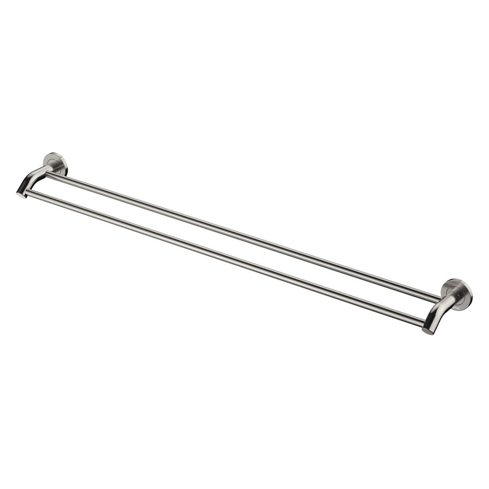 Kaya Double Towel Rail, 900mm, Brushed Nickel – Pilbara Bathroom Warehouse Perth and regional Western Australia