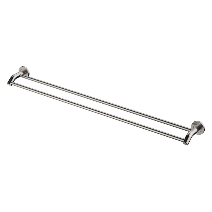 Kaya Double Towel Rail, 900mm, Brushed Nickel – Pilbara Bathroom Warehouse Perth and regional Western Australia