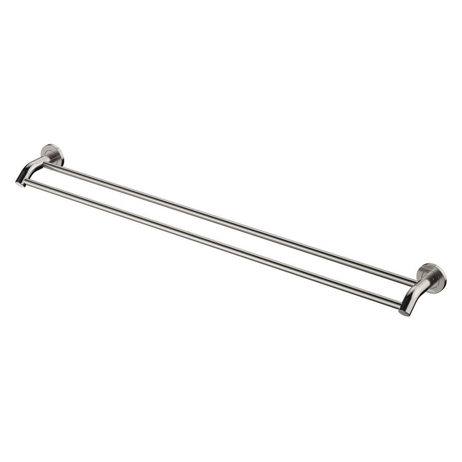 Kaya Double Towel Rail, 900mm, Brushed Nickel – Pilbara Bathroom Warehouse Perth and regional Western Australia