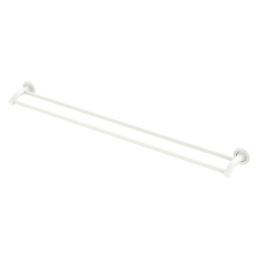 Kaya Double Towel Rail, 900mm, Matte White – Pilbara Bathroom Warehouse Perth and regional Western Australia