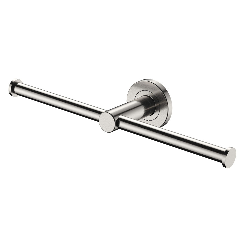 Kaya Double Toilet Roll Holder, Brushed Nickel – Pilbara Bathroom Warehouse Perth and regional Western Australia