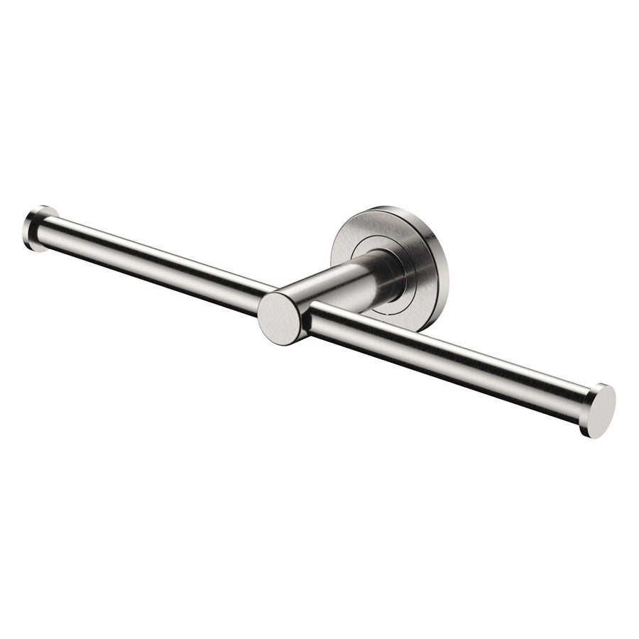 Kaya Double Toilet Roll Holder, Brushed Nickel – Pilbara Bathroom Warehouse Perth and regional Western Australia