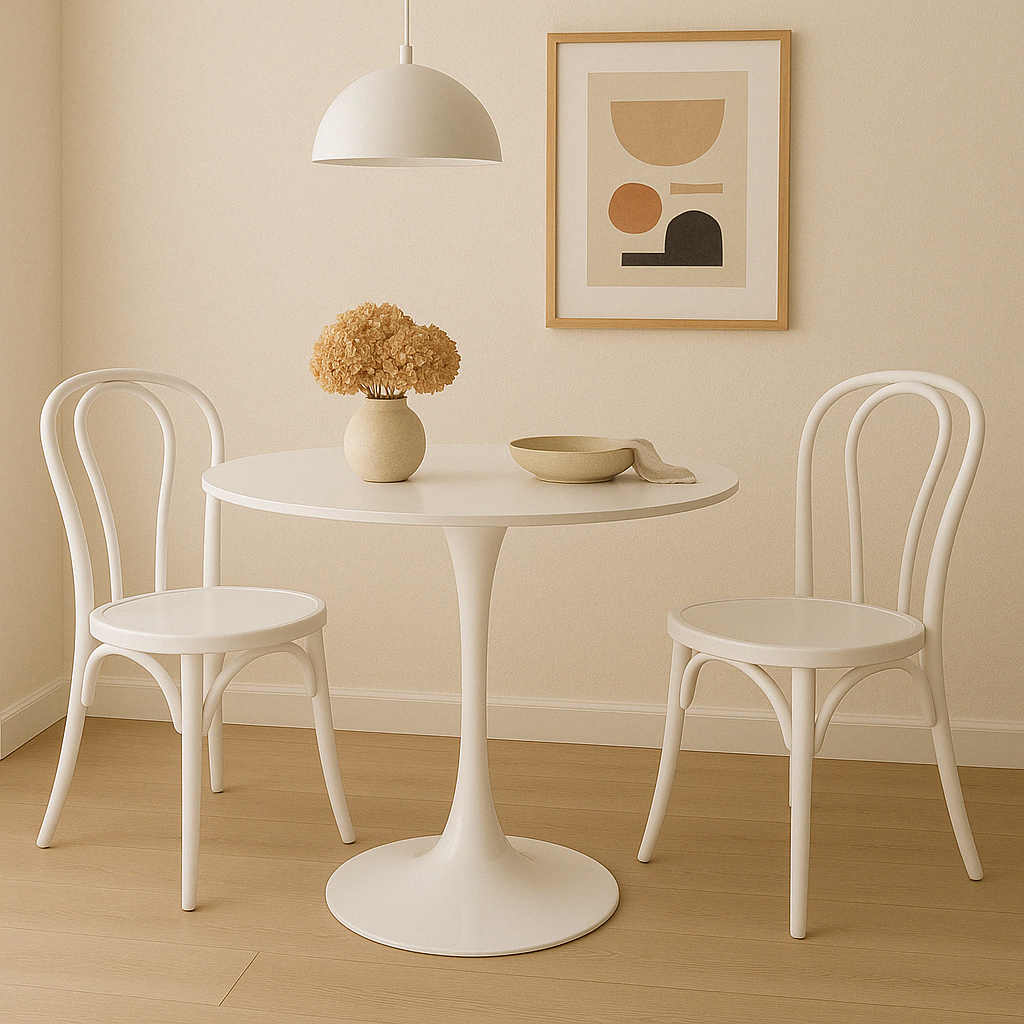 Tulip Table White 80cm Diameter