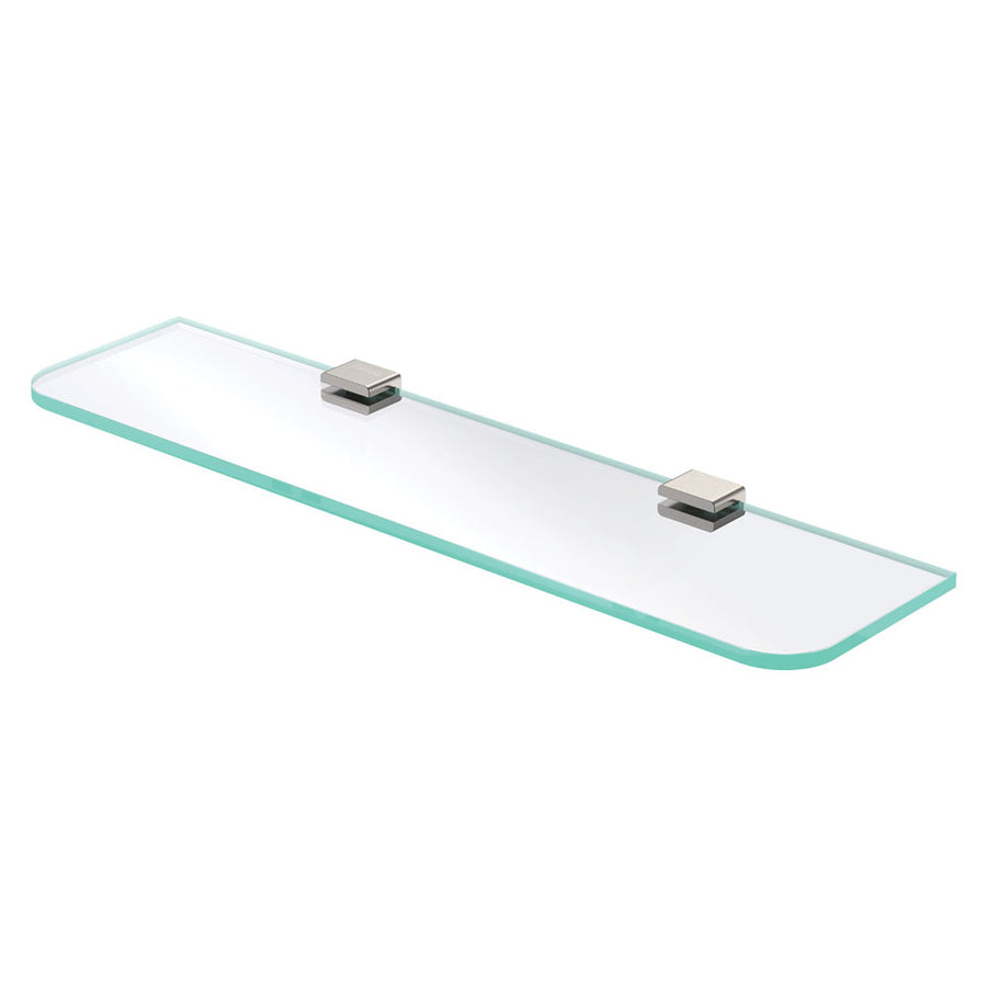 Tono Glass Shelf Brushed Nickel – Pilbara Bathroom Warehouse Perth and regional Western Australia