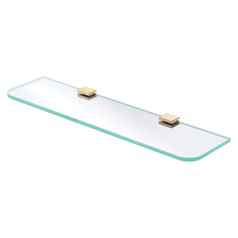 Tono Glass Shelf Urban Brass – Luxury Brass Shelf | Pilbara Bathroom Warehouse Perth and regional Western Australia