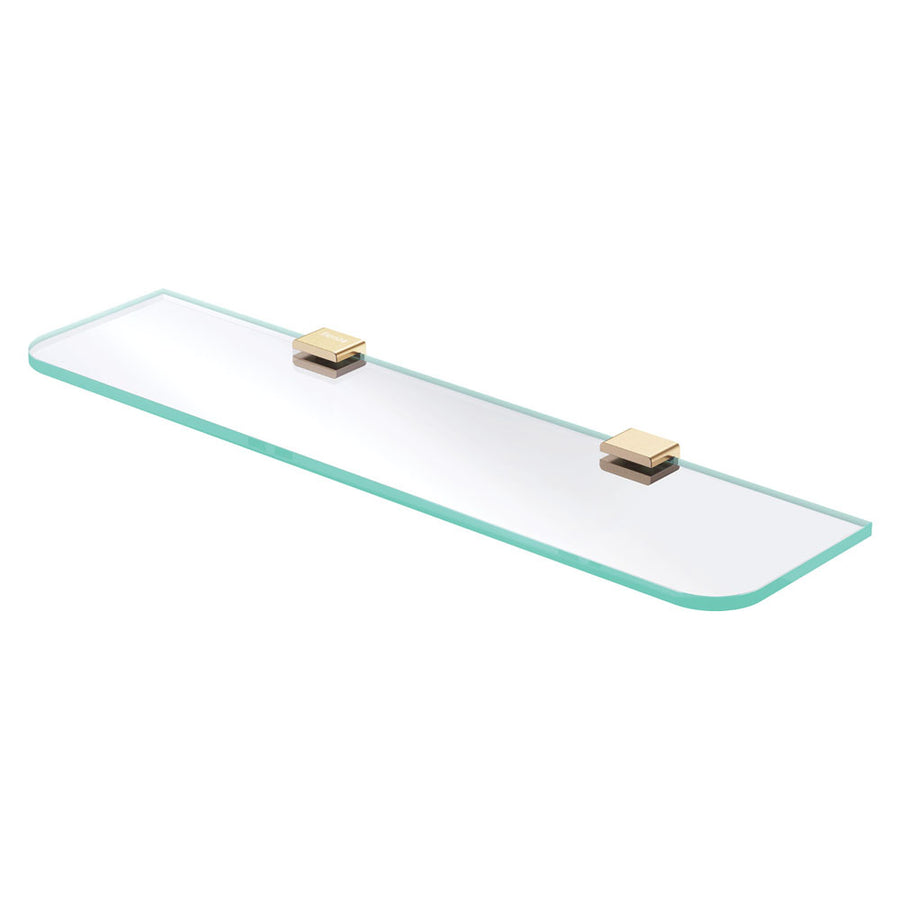 Tono Glass Shelf Urban Brass – Luxury Brass Shelf | Pilbara Bathroom Warehouse Perth and regional Western Australia