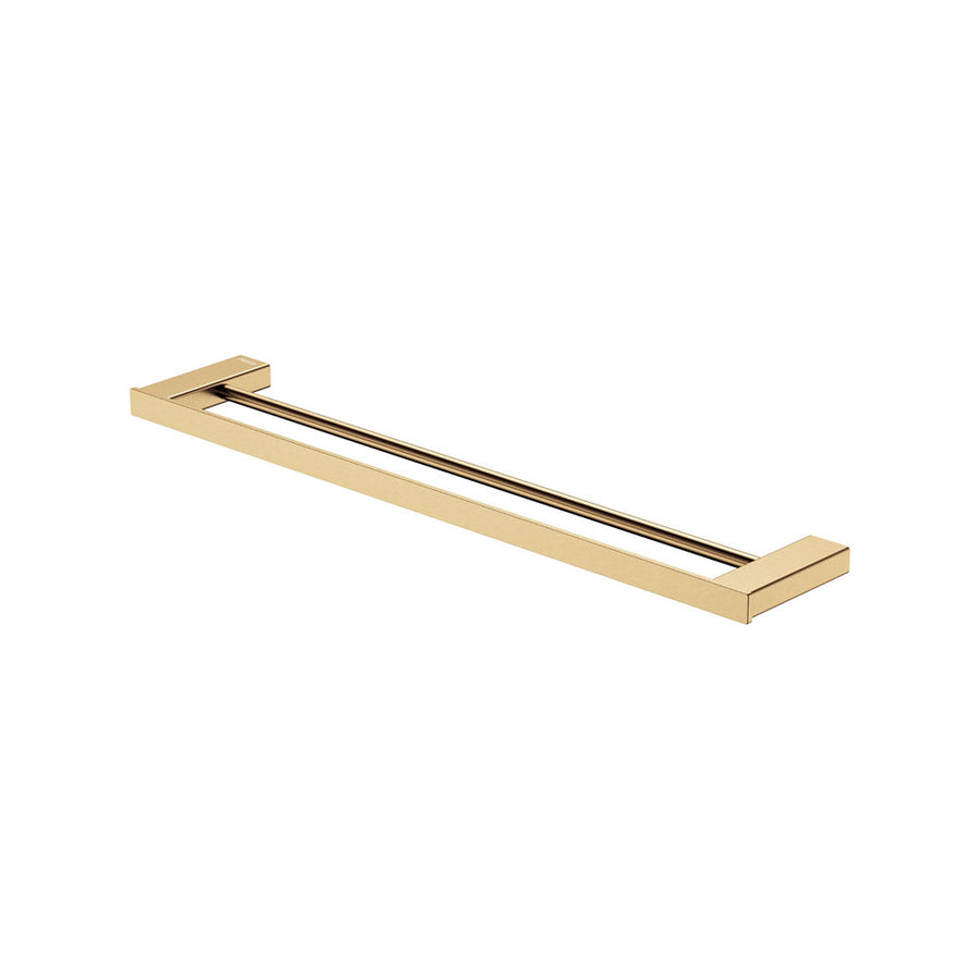 Tono Double Towel Rail 610mm Urban Brass – Elegant Brass Towel Storage | Pilbara Bathroom Warehouse Perth and regional Western Australia