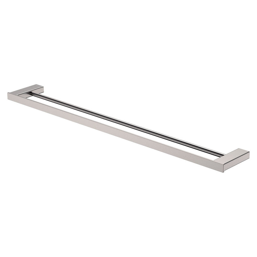 Tono Double Towel Rail 810mm Brushed Nickel – Wide Towel Storage | Pilbara Bathroom Warehouse Perth and regional Western Australia