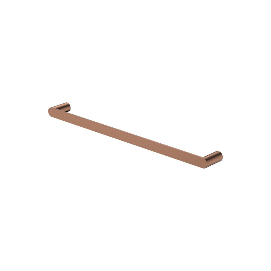 Empire Slim Single Towel Rail, 600mm, Brushed Copper – Pilbara Bathroom Warehouse Perth and regional Western Australia
