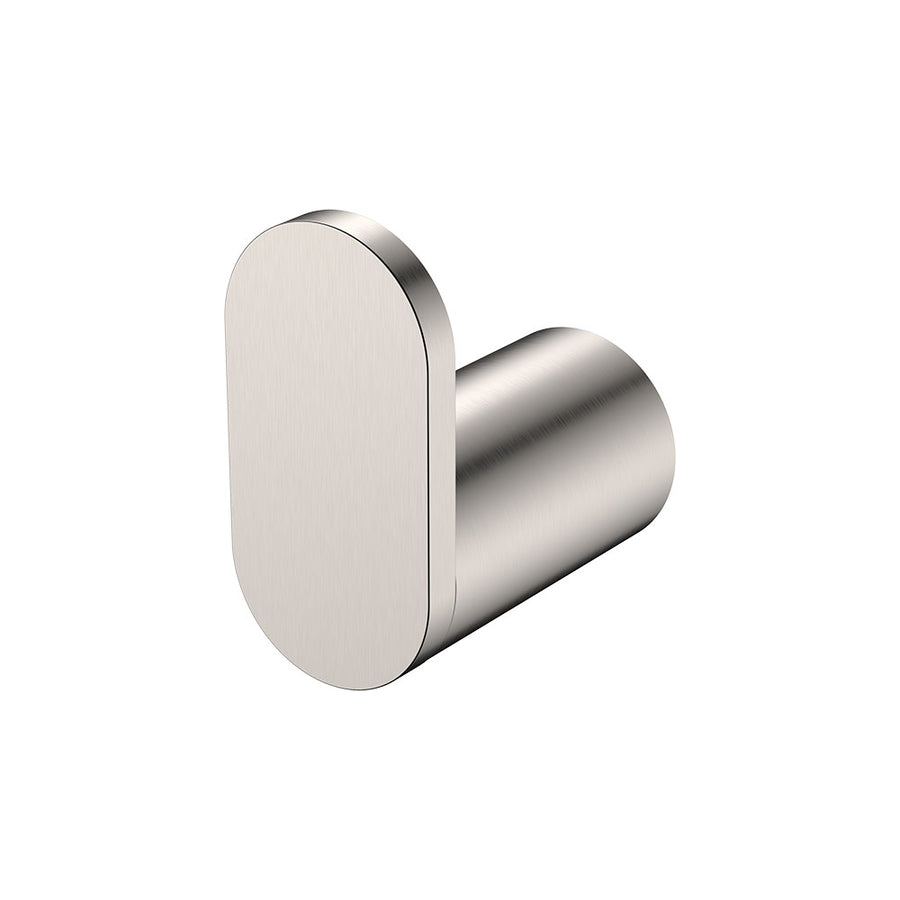 Empire Slim Robe Hook, Brushed Nickel – Pilbara Bathroom Warehouse Perth and regional Western Australia