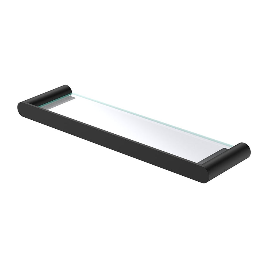 Empire Slim Glass Shelf, Matte Black – Pilbara Bathroom Warehouse Perth and regional Western Australia