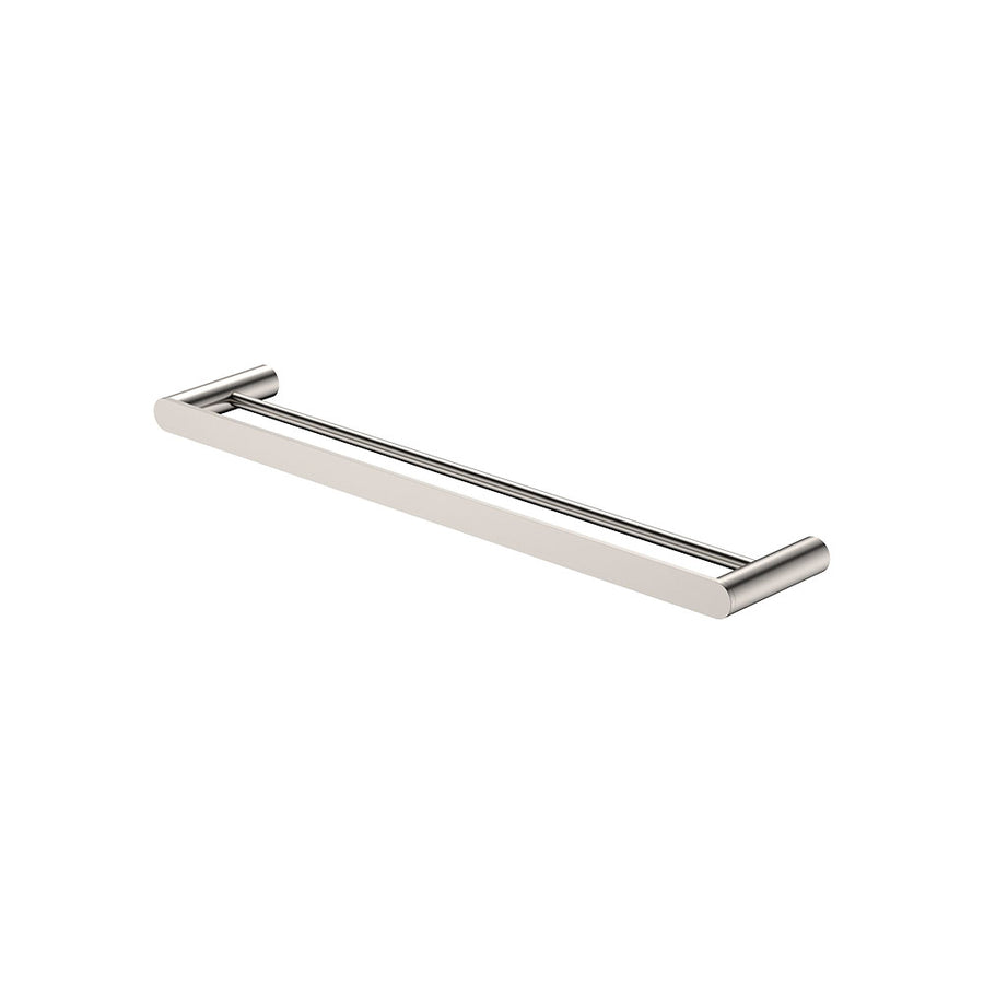 Empire Slim Double Towel Rail, 600mm, Brushed Nickel – Pilbara Bathroom Warehouse Perth and regional Western Australia
