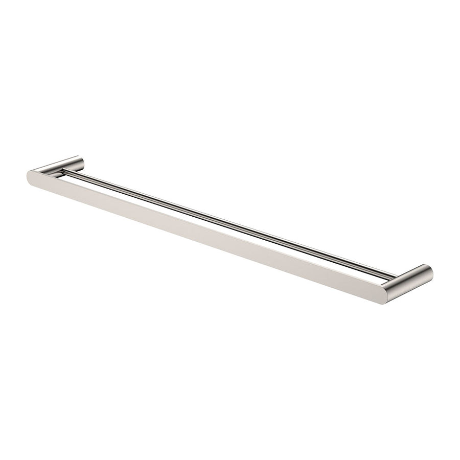 Empire Slim Double Towel Rail, 800mm, Brushed Nickel – Pilbara Bathroom Warehouse Perth and regional Western Australia