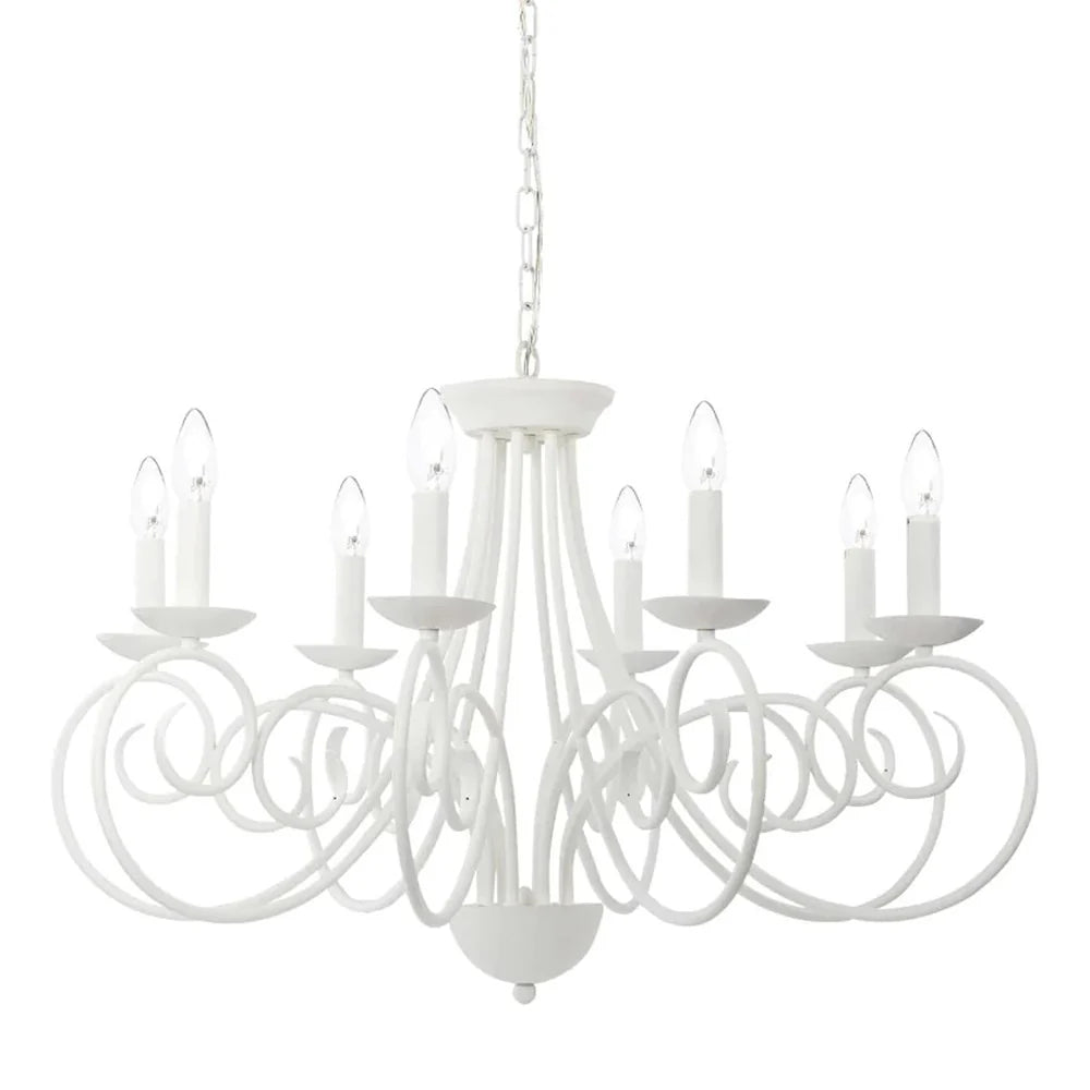 Sem Chandelier 8Lt in White