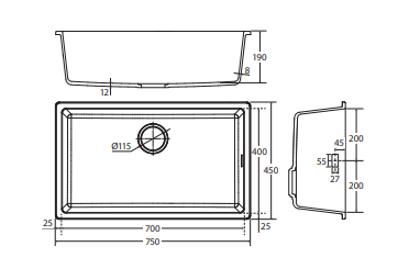 Kuro Granite 53L Single Bowl Kitchen Sink, Matte White