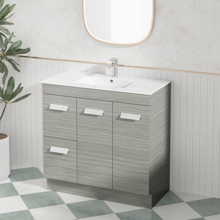 Woodland Vanity Cabinet 90cm PVC Left-hand Drawers