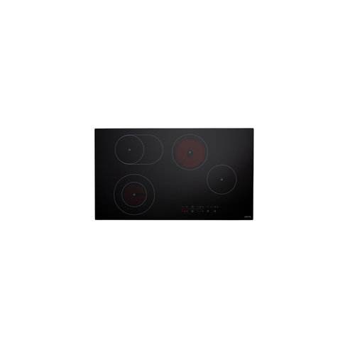 90cm 6 Zone Electric Cooktop Touch Control Black Glass Double Relay | Pilbara Bathroom Warehouse - Perth, Western Australia