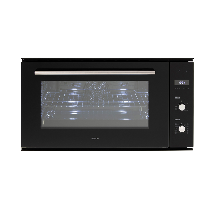 90cm 9 x Multifunction Oven progammable LED clock timer, Large 103ltr gross capacity , 1 x telescopic runner push in control knobs | Pilbara Bathroom Warehouse - Perth, Western Australia