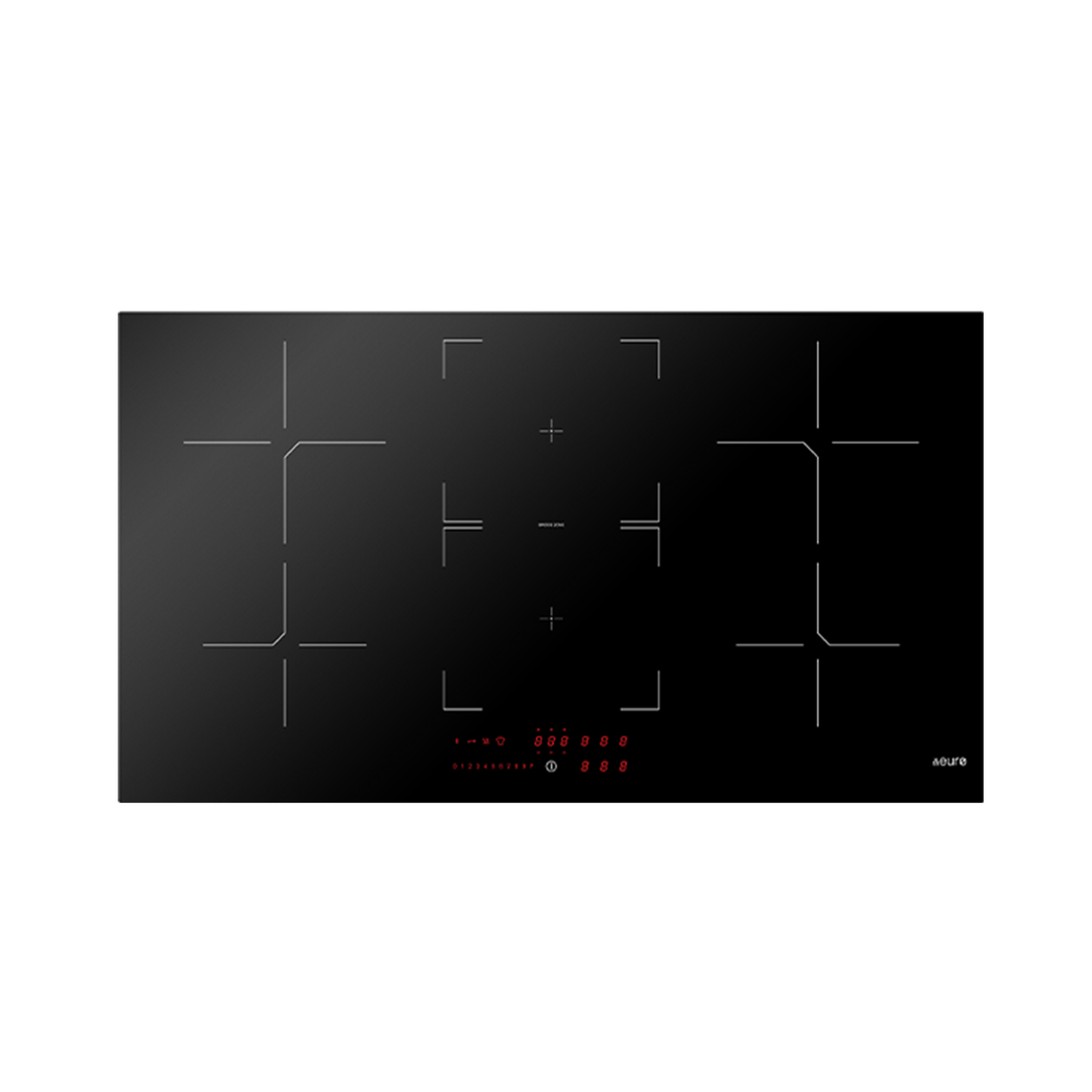 90cm Induction Ceran Glass Cooktop + Booster + Central FLEXI ZONE Bridge Function | Pilbara Bathroom Warehouse - Perth, Western Australia