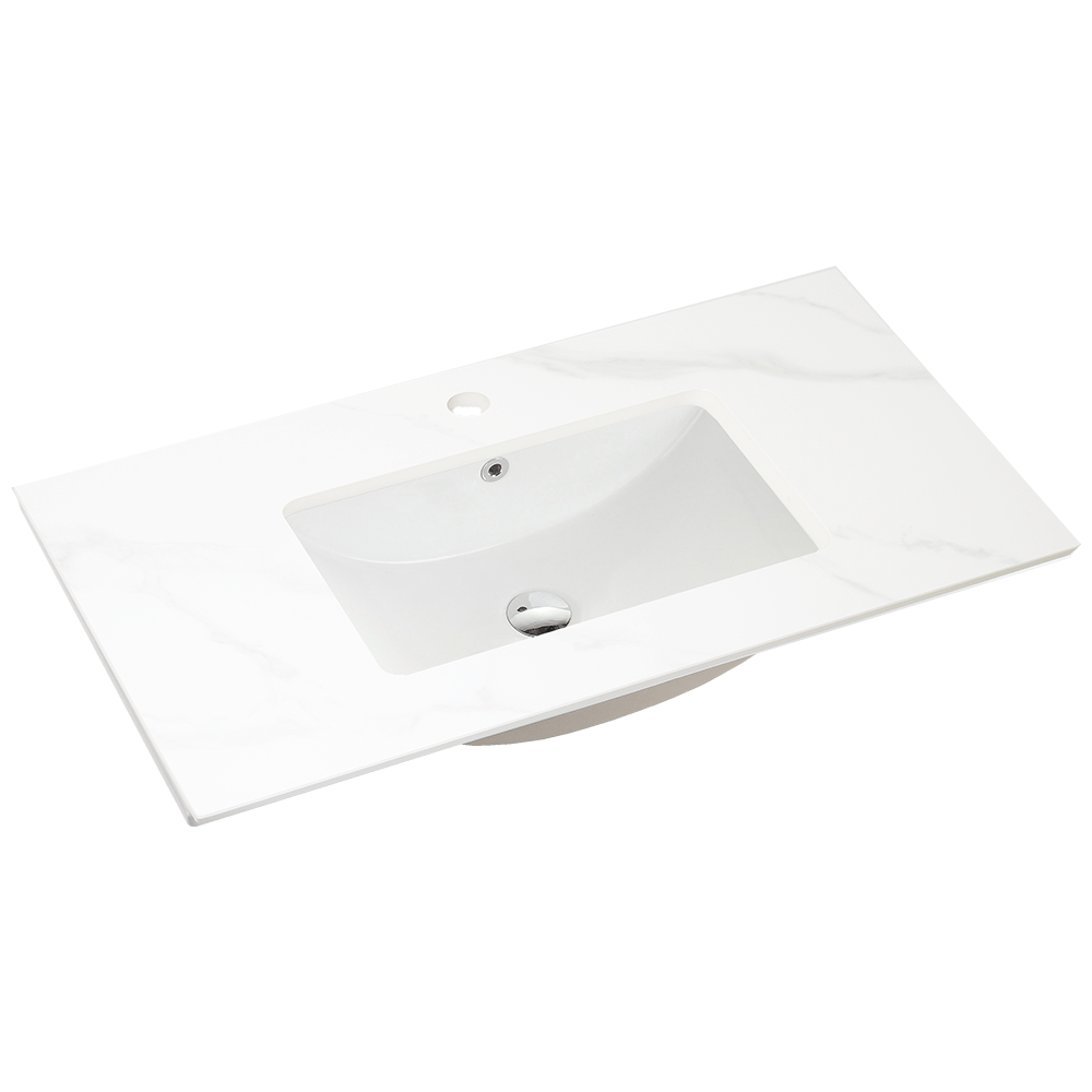 90cm Sintered Stone Vanity Top Single Bowl