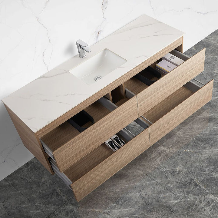 90cm Sintered Stone Vanity Top Single Bowl