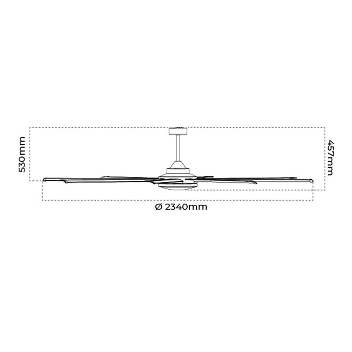 92" Cyclonic DC Ceiling Fan with Light