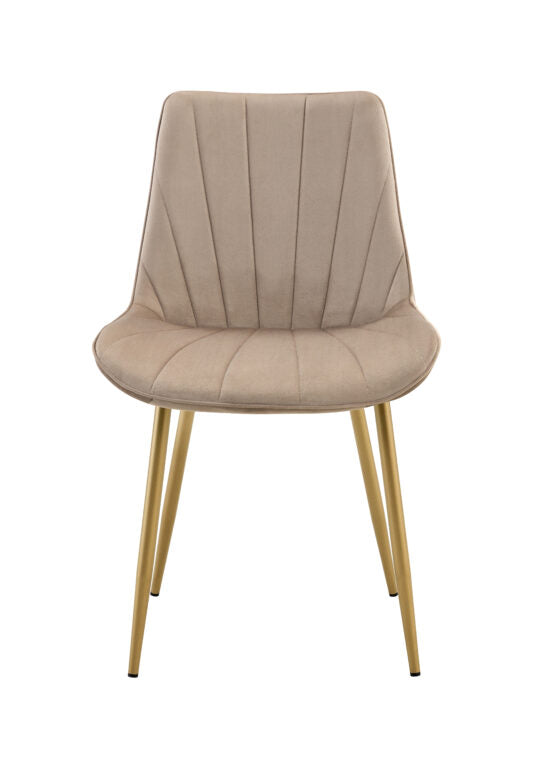 Lora Dining Chair Beige/Gold