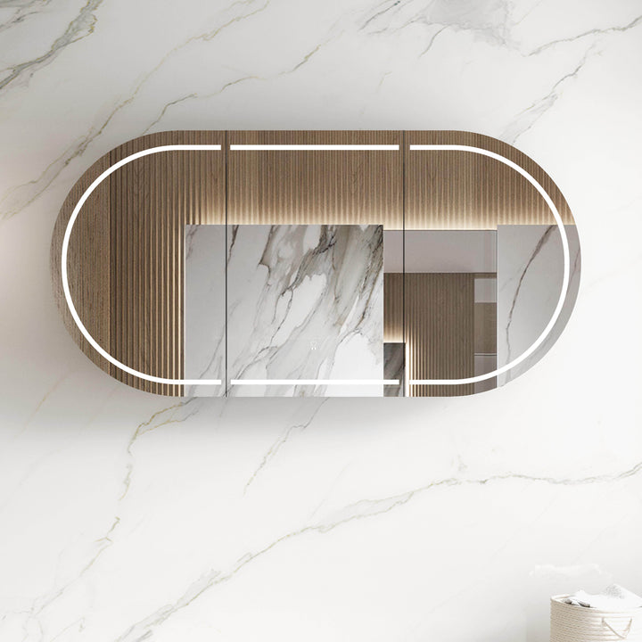 Bondi 1800x900 Natural Oak Shaving Cabinet