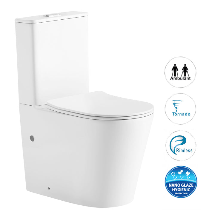 Radiant Toilet Suite Slim Seat Matte White