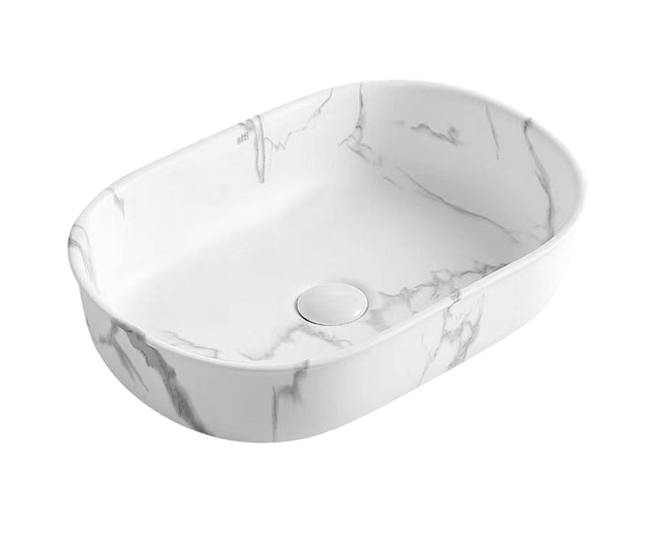 Bronte Oval 500x350x130 Carrara Basin