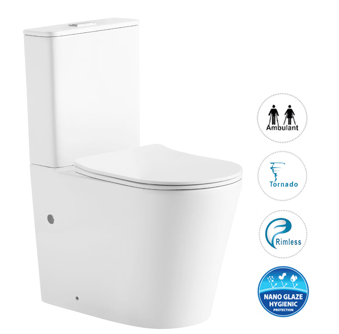Radiant Geberit Toilet Suite Slim Seat Matte White