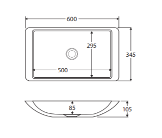 Classique 600 Solid Surface Above Counter Basin, Matte White
