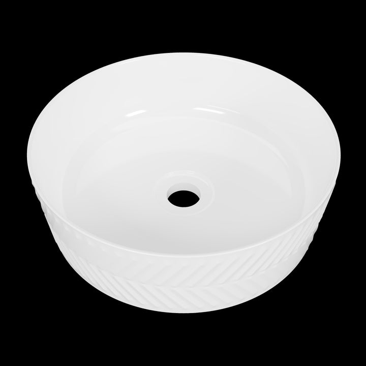 Allure Arrow Basin 360mm White Gloss