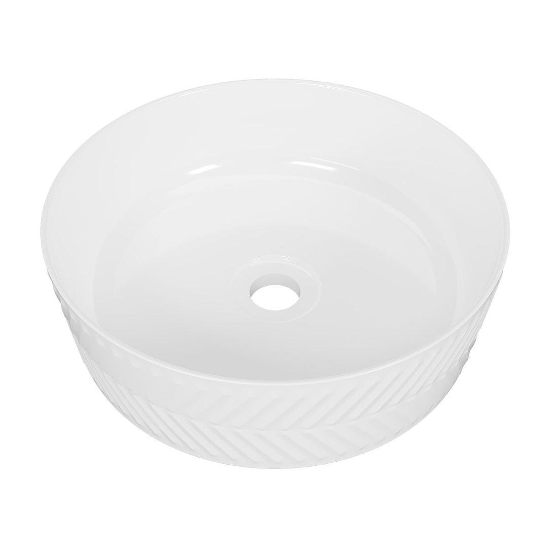 Allure Arrow Basin 360mm White Gloss